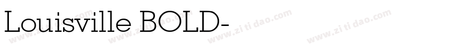 Louisville BOLD字体转换
